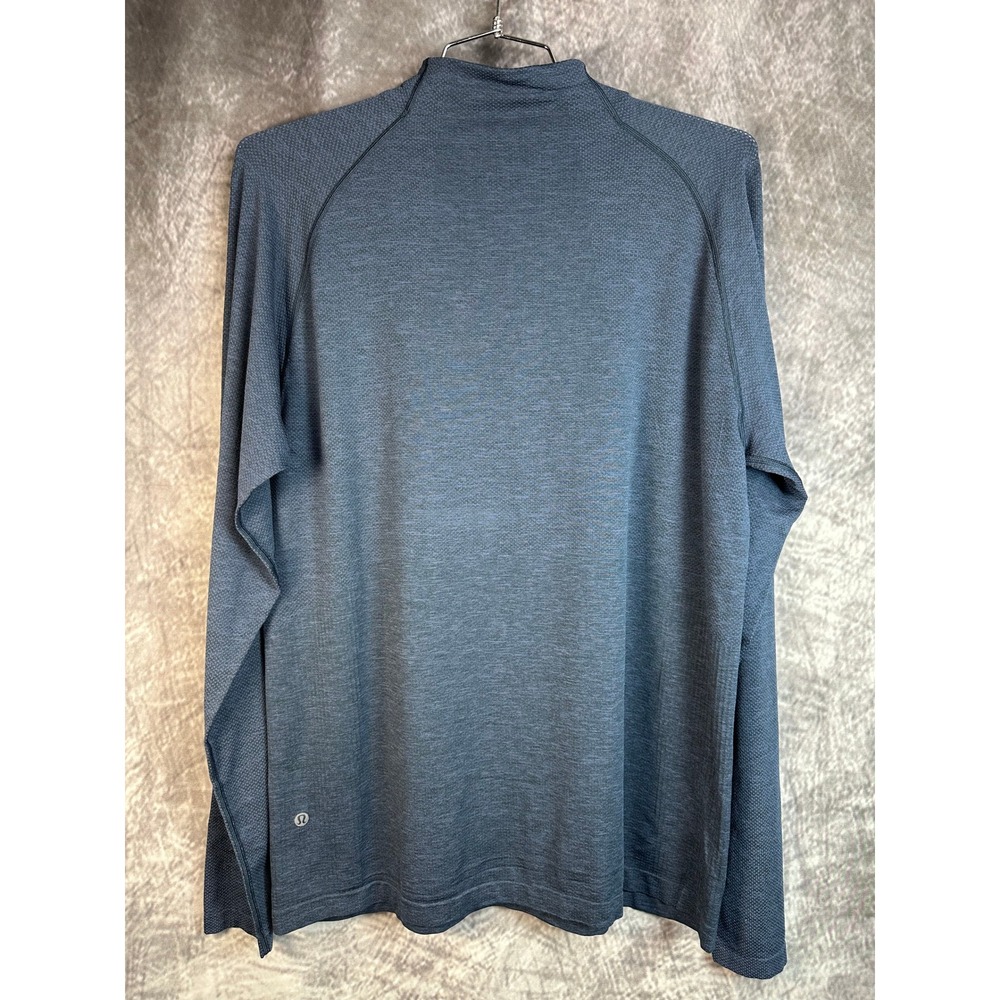 Lululemon Metal Vent Tech 1/2 Zip 2.0 Pullover Mens XL Blue Long Sleeve - Picture 2 of 8